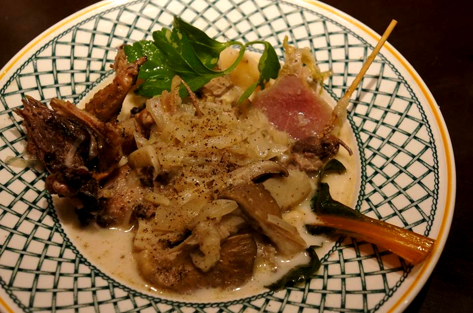 第3の皿 胸肉のクリーム煮 根セロリ 菊芋 ブルロット
